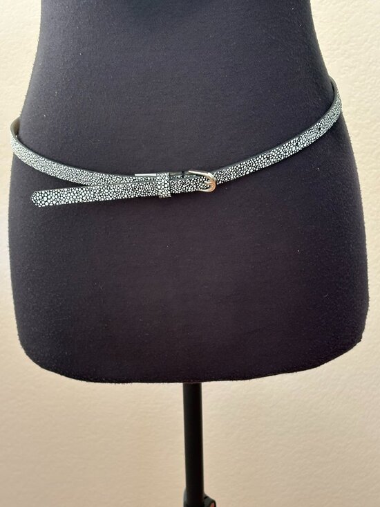 Ann Taylor Accessories - Ann Taylor Skinny Genuine Leather Spotted Belt Size S